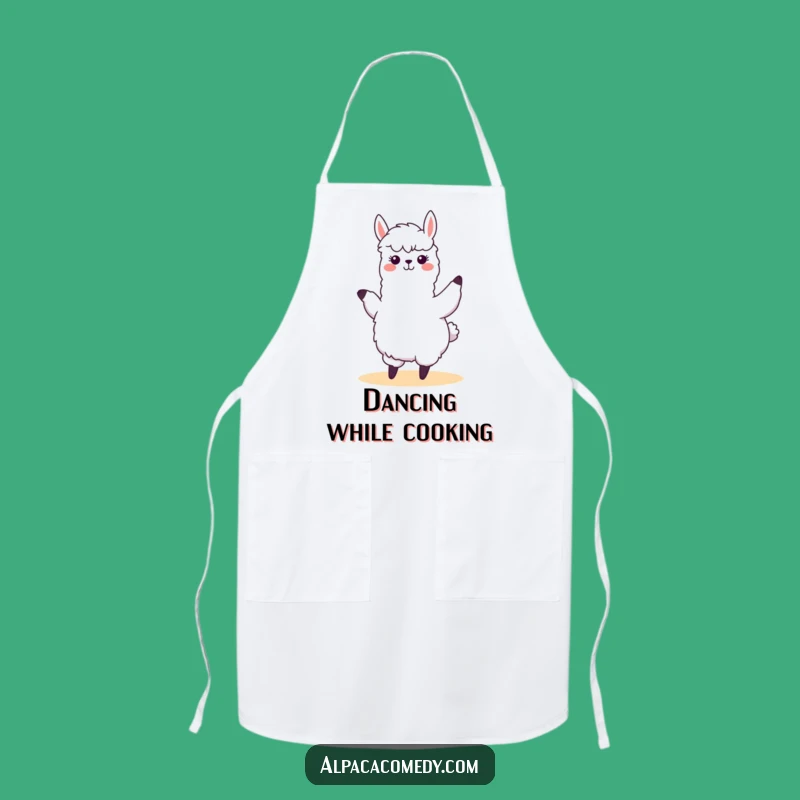 Funny Kawaii Alpaca Dance Apron - Kitchen Fun & Humor