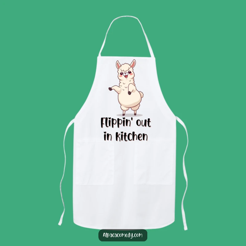 Funny Alpaca Cartwheel Apron: Kitchen Fun for the Joyful Cook