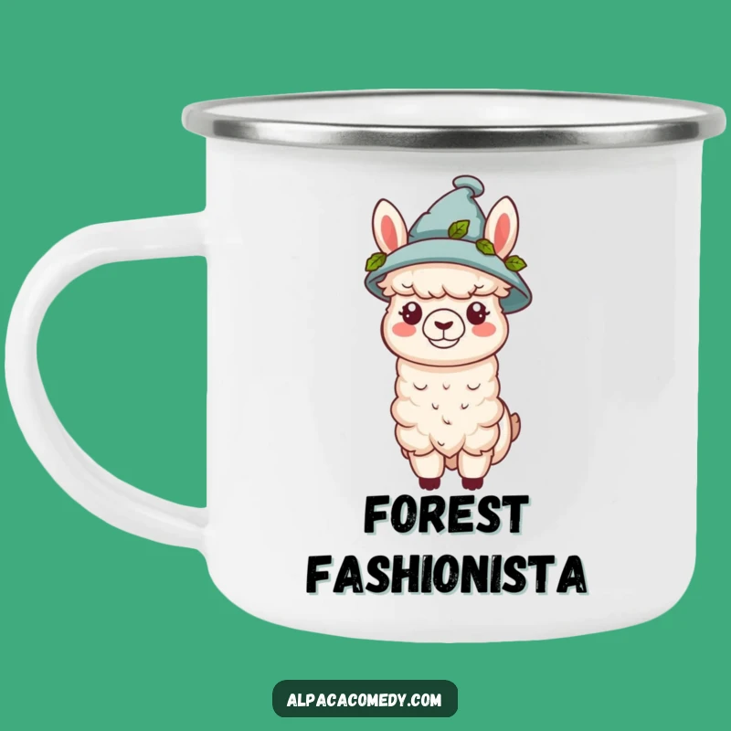 Funny Kawaii Alpaca Hat Camping Mug - Stylish Outdoor Humor