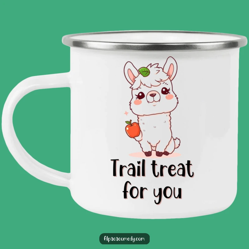 Funny Alpaca Apple Camping Mug - Share Kindness on Adventures Gift
