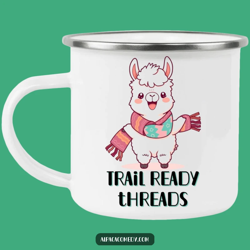 Funny Kawaii Alpaca Camping Mug - Adventure with Pride!