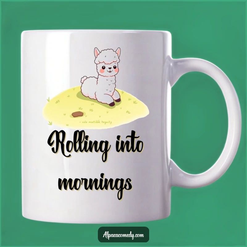Funny Kawaii Alpaca Sliding Hill Mug - Joyful & Humorous Gift