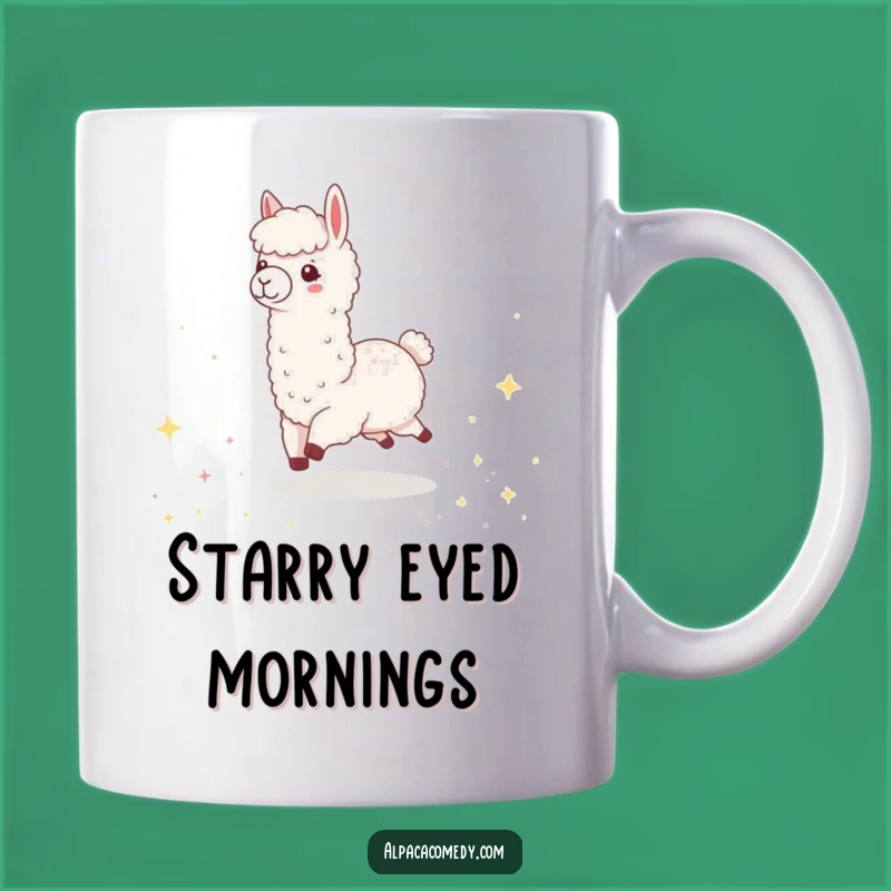 Funny Kawaii Alpaca Star Skipping Mug - Dream Big!