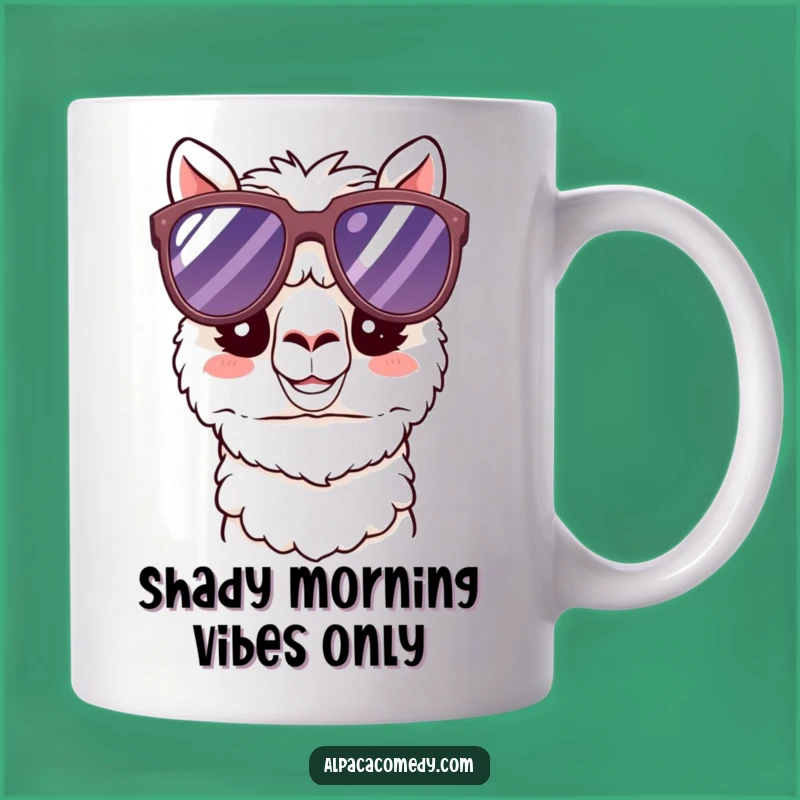 Funny Kawaii Alpaca Sunglasses Mug - Cool Happy Vibe, Perfect Humorous Gift