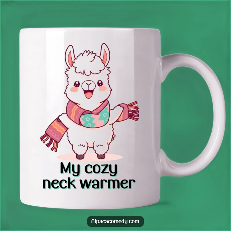 Funny Kawaii Alpaca Scarf Pride Mug - The Perfect Gift for Alpaca Lovers!
