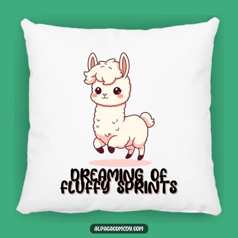Funny Kawaii Alpaca Pillow - Fluffy Mane Prance Comfort, Cute Humorous Accent