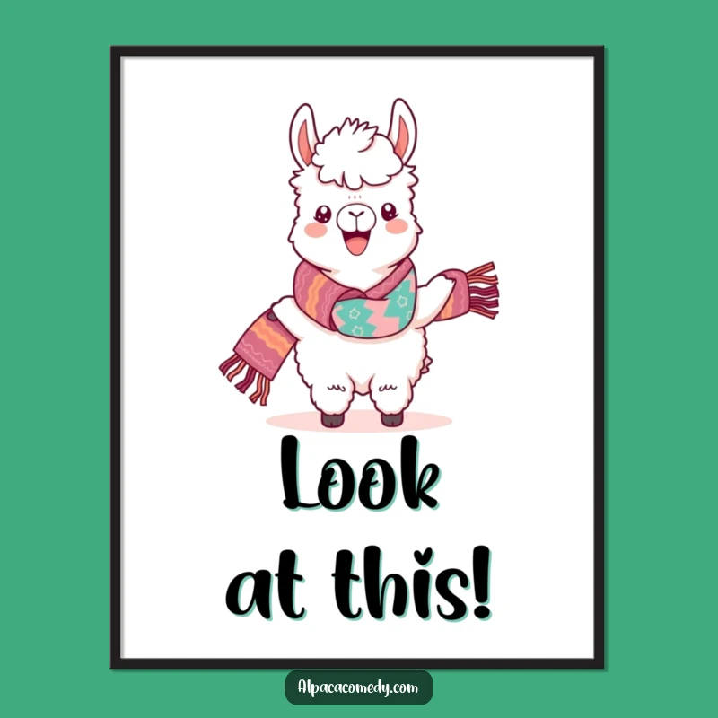 Funny Kawaii Alpaca Digital Art - Decorate with Pride and Joy!