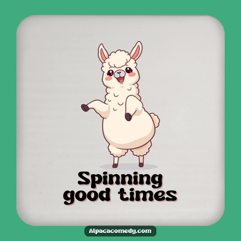 Funny Alpaca Cartwheel Coasters: Protect Surfaces with Hilarious Style