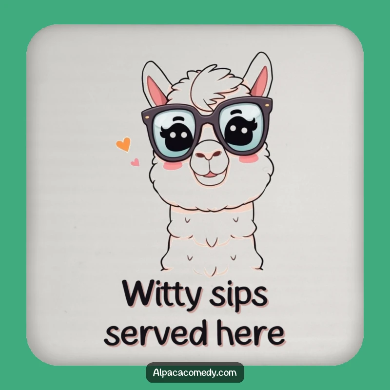 Funny Alpaca Joke Coasters: Protect Surfaces with Comedic Flair