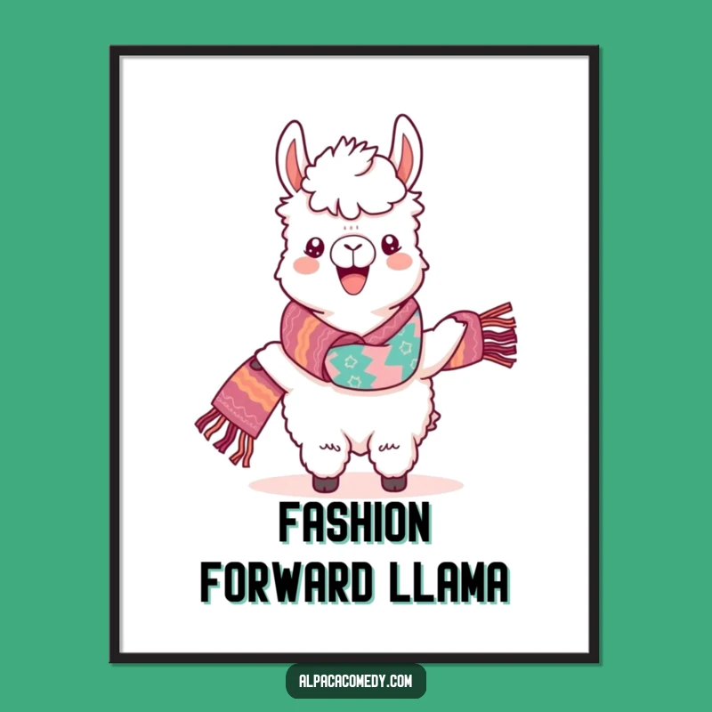Funny Kawaii Alpaca Poster - Decorate with Pride and Joy!