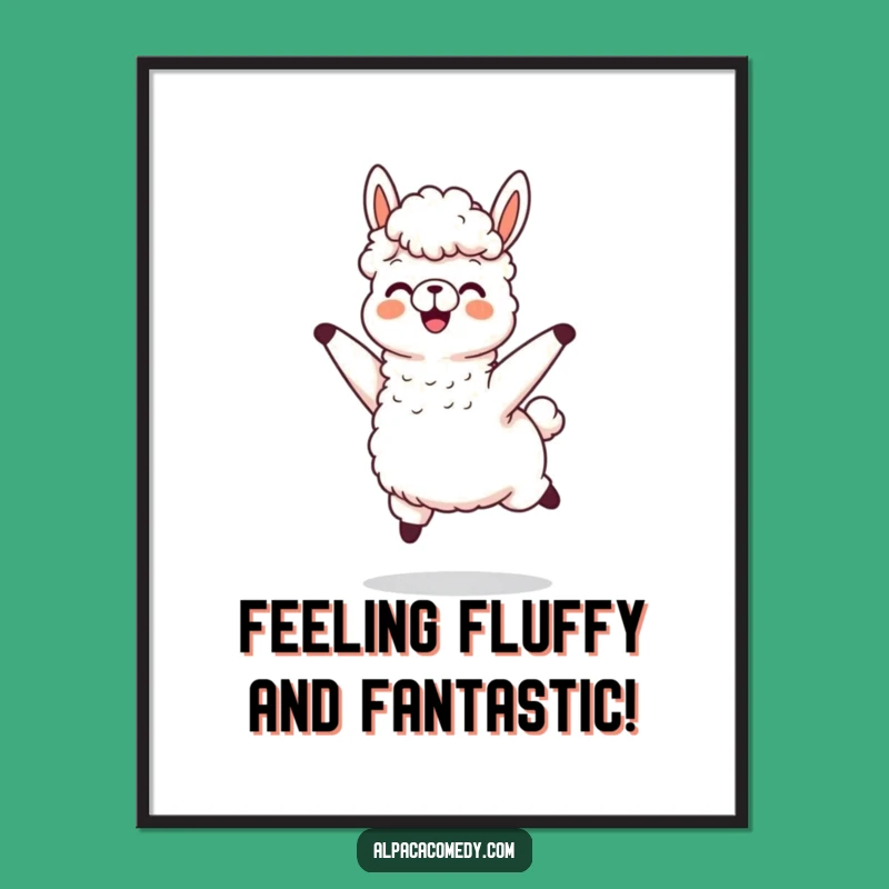 Add a burst of energy to your walls with this free printable jumping alpaca art. Print at home for a dynamic decor piece.