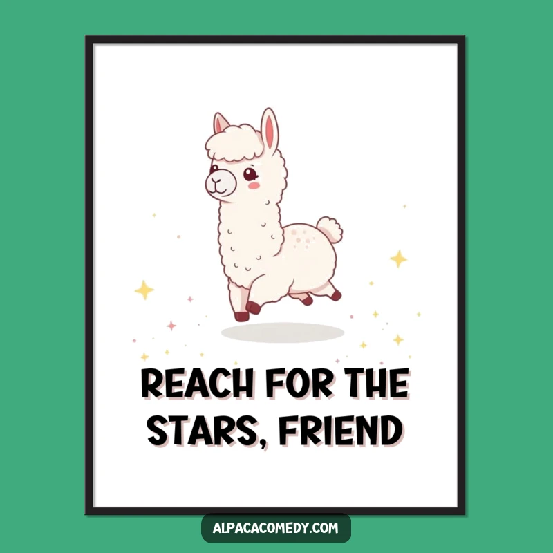 Free Printable Kawaii Alpaca Star Wall Art: Funny Downloadable Decor for Dreamy Spaces