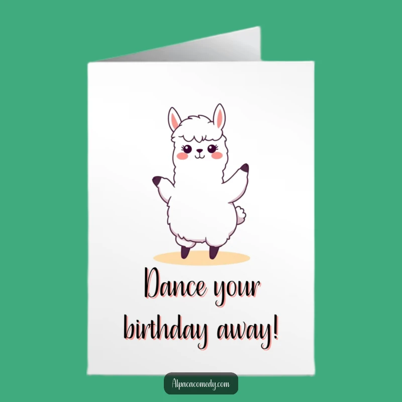 Free Printable Funny Alpaca Birthday Card - Silly Dance