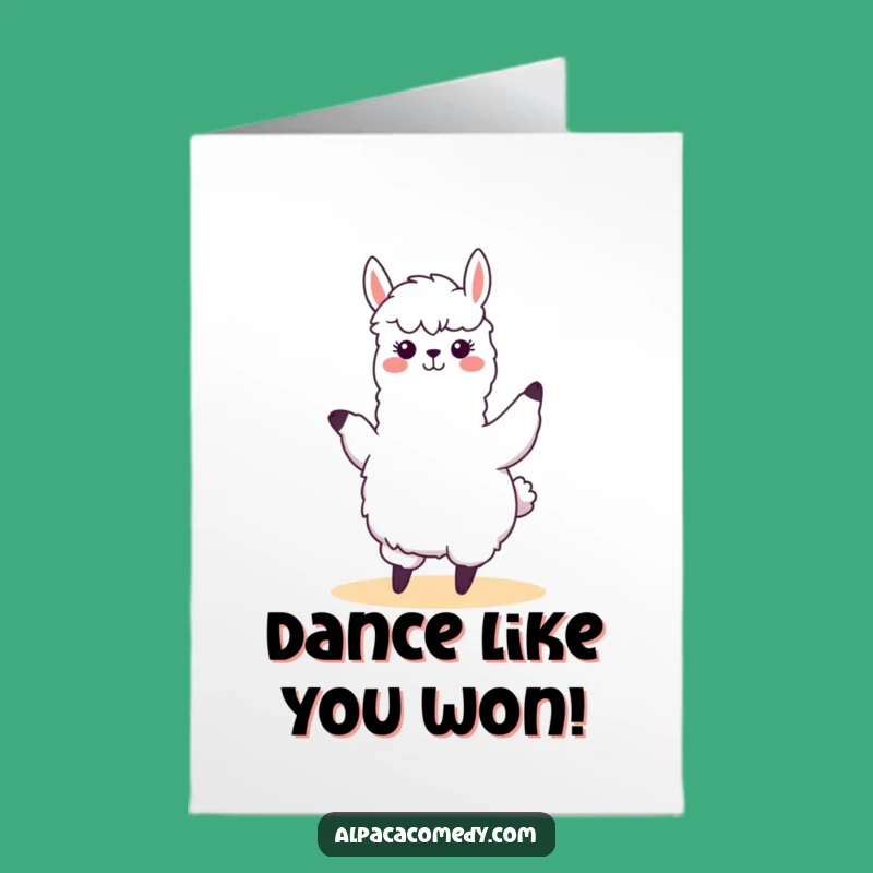 Kawaii Alpaca Congratulations Card - Free Printable Dance