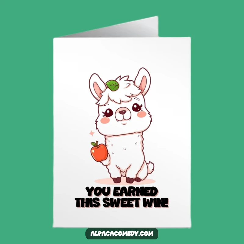 Free Printable Congrats Card: Giving Alpaca, Funny Downloadable Gift