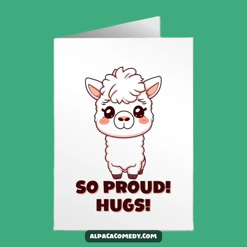 Free Printable Congratulations Alpaca Card: A Nuzzle of Success and Joy!