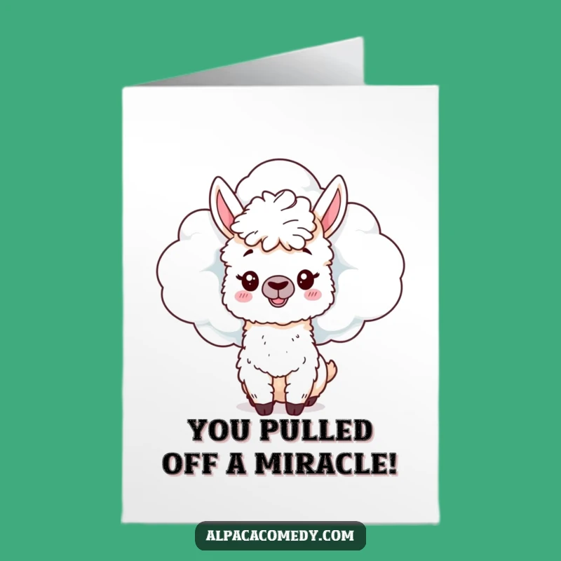 Free Printable Congrats Card: Hidden Alpaca, Funny Downloadable Gift