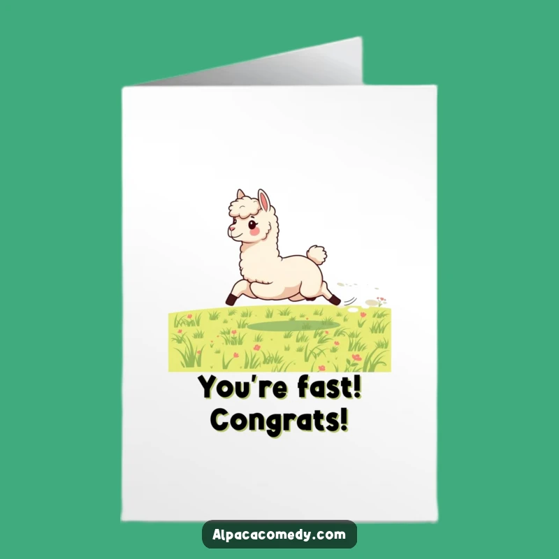 Free Printable Congratulations Alpaca Card: Gallop to Success with a Smile!