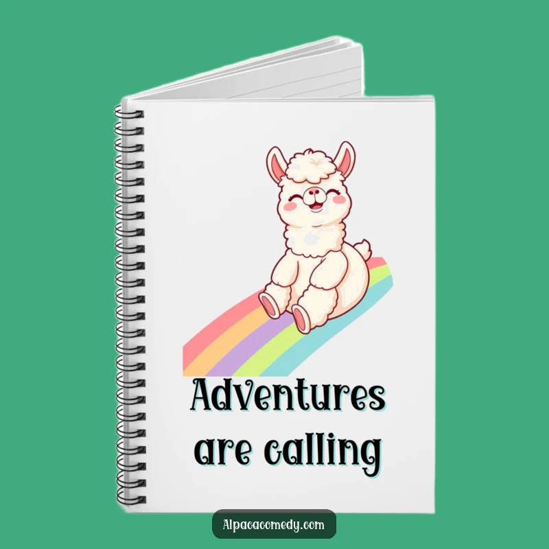 Funny Alpaca Rainbow Slide Notebook: Journal Your Giggles Delightfully