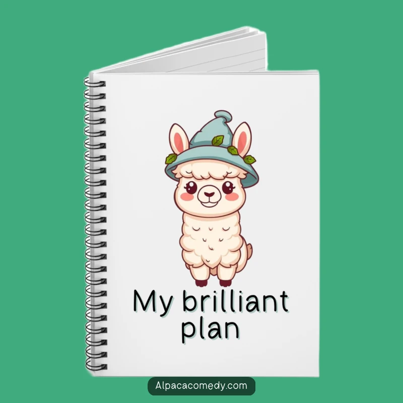 Funny Kawaii Alpaca Hat Notebook - Stylish & Humorous Journal