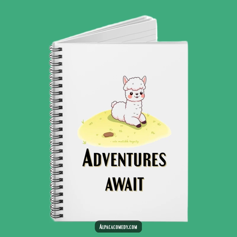 Funny Kawaii Alpaca Hill Slide Notebook - Capture Joyful Ideas