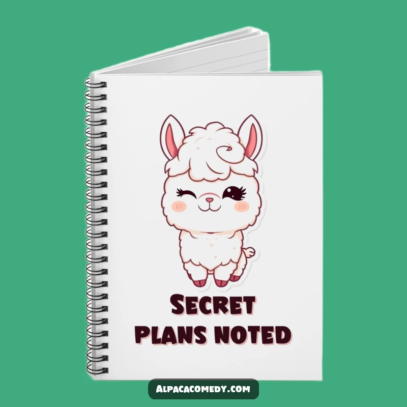 Capture your charming thoughts in this super cute and funny kawaii alpaca notebook! The winking alpaca with long eyelashes makes note-taking a delight.
