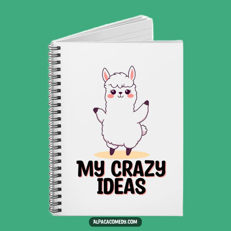Funny Kawaii Alpaca Dance Notebook - Capture Groovy Ideas