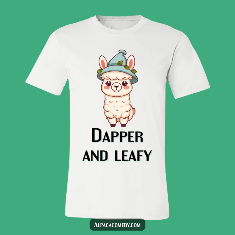 Funny Kawaii Alpaca Hat T-Shirt - Nature-Inspired & Humorous Tee
