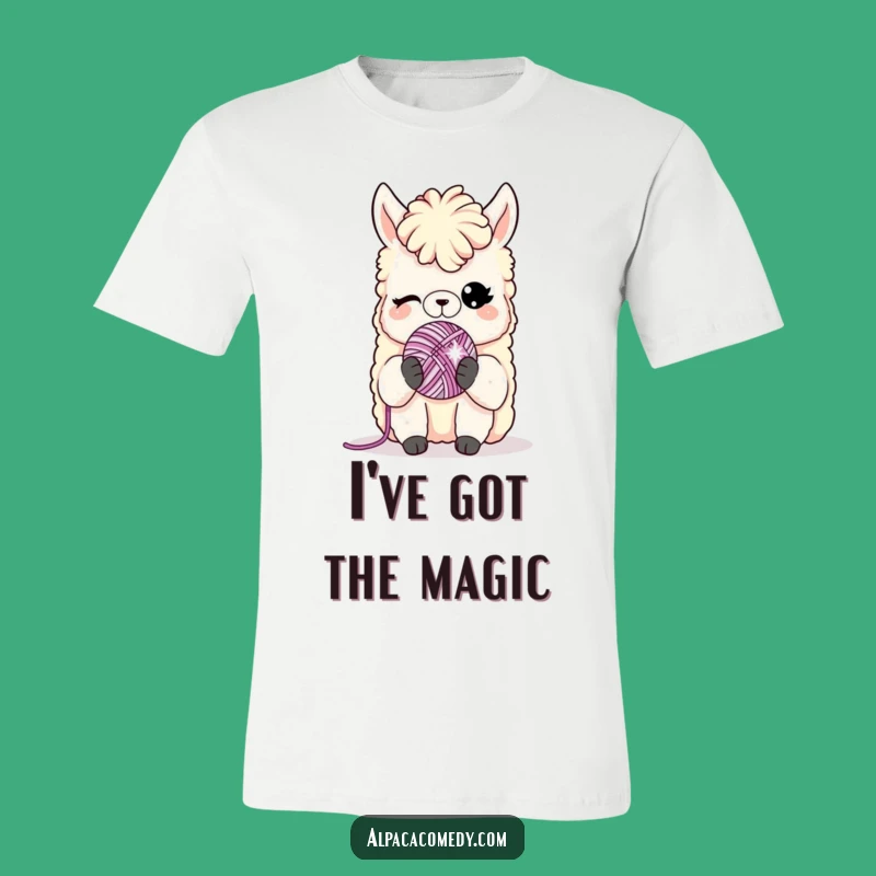 Funny Alpaca Yarn Wink T-Shirt: Adorable Alpaca Tee for Playful Souls