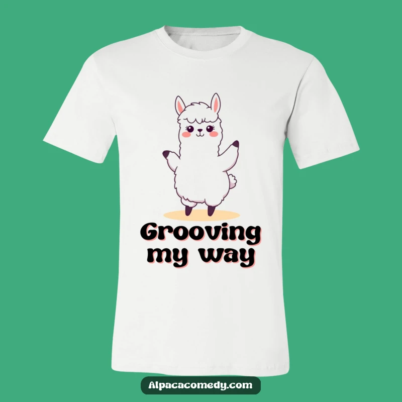 Funny Kawaii Alpaca Dance T-Shirt - Silly & Humorous Graphic Tee