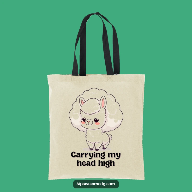 Funny Kawaii Alpaca Cloud Nuzzle Tote Bag: Carry Your Dreams!