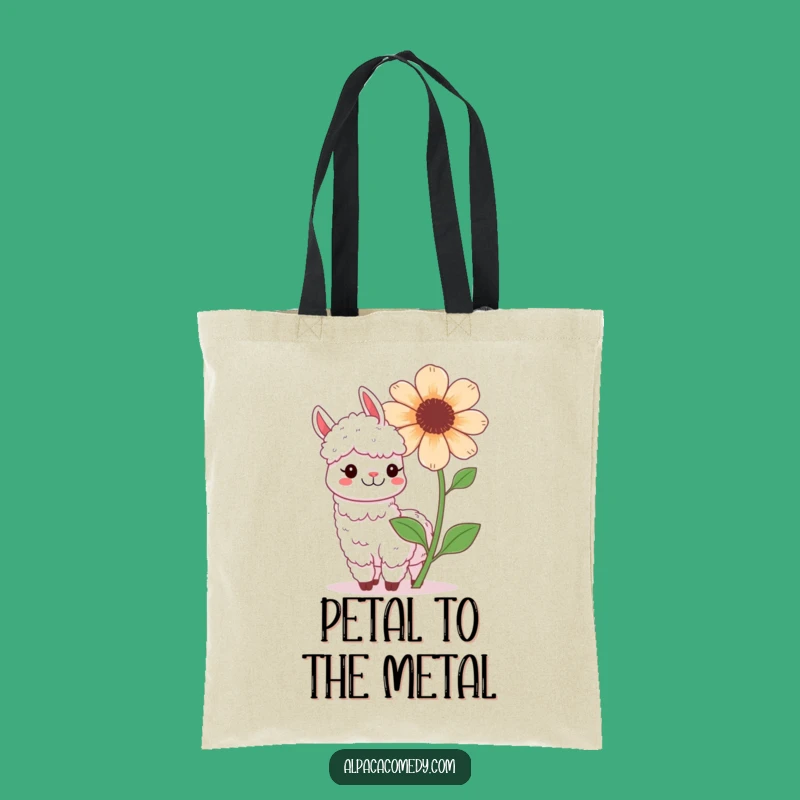 Funny Kawaii Alpaca Flower Tote Bag - Carry Your Sunshine!