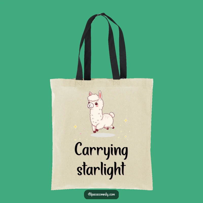 Funny Kawaii Alpaca Star Tote Bag - Carry Your Dreams!
